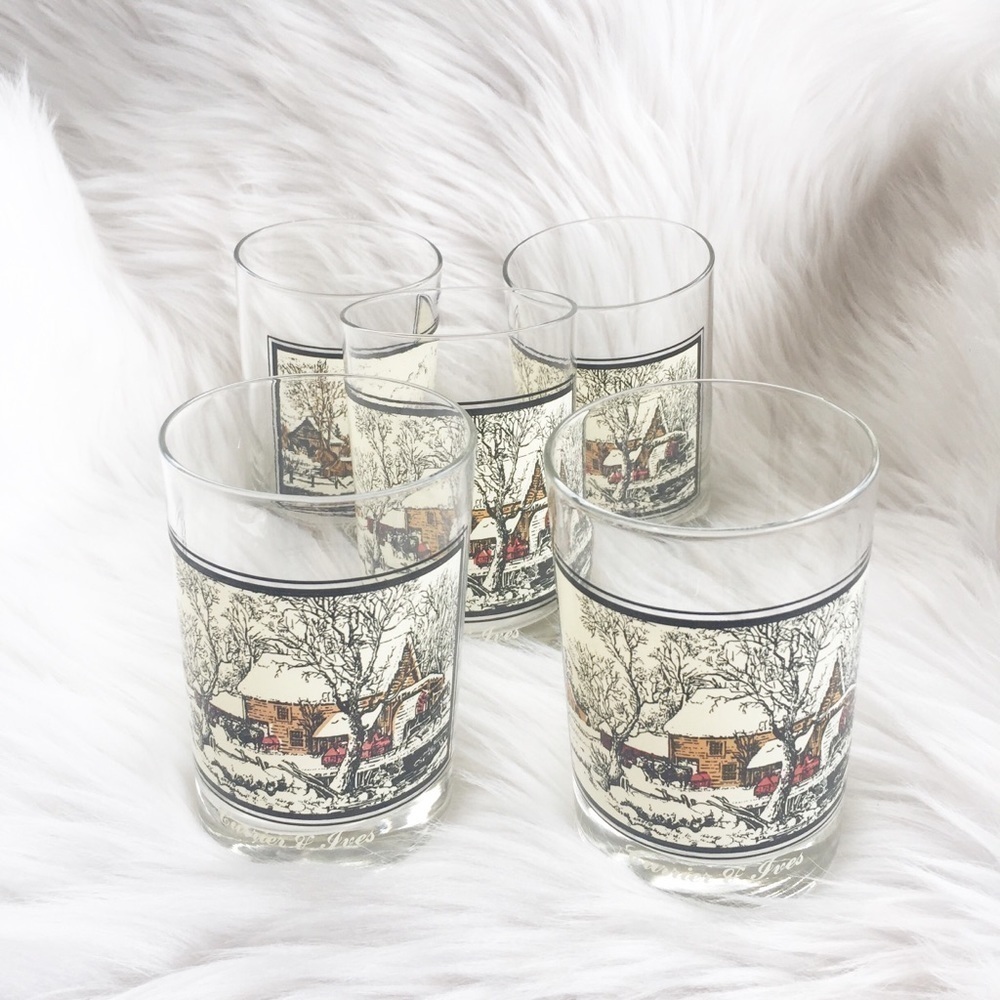 Vintage Currier & Ives Arby’s 1978 Drinking Glass